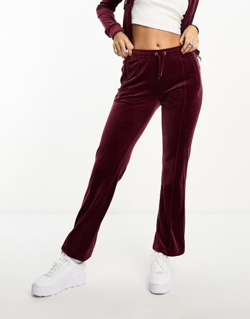 Juicy Couture Jogger Pants Womens Extra Large XL Maroon Pockets Y2K  Sweatpants