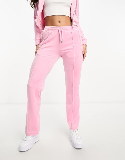 Juicy Couture velour straight leg joggers co-ord in pink