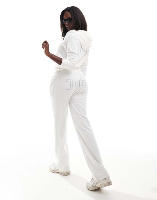 White velour tracksuit sales
