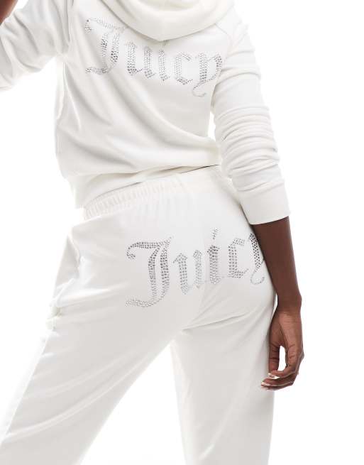 White velour sweatsuit top