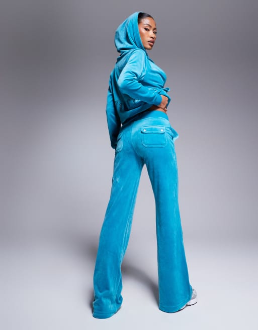 Juicy Couture Turquoise Tracksuit Womens Juicy Couture Velour
