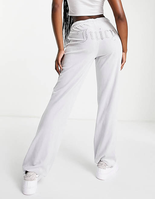 Juicy Couture velour track pants co-ord in grey | ASOS