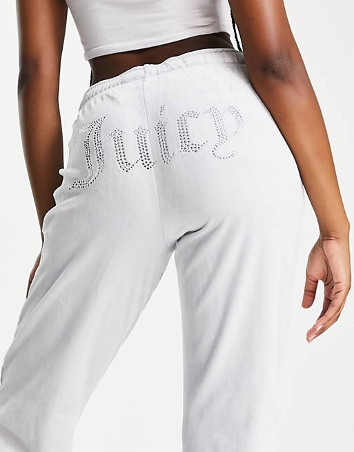 Juicy Couture velour track pants co-ord in grey | ASOS