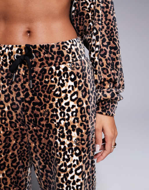 Leopard print velour tracksuit 2025