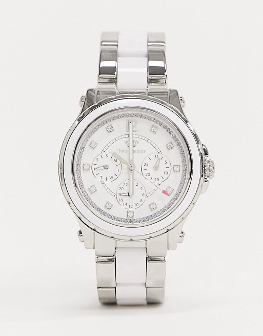Juicy Couture White Watch with Crown Logo Detail