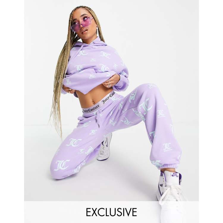 Juicy Couture X ASOS co ord oversized logo print jogger in lilac