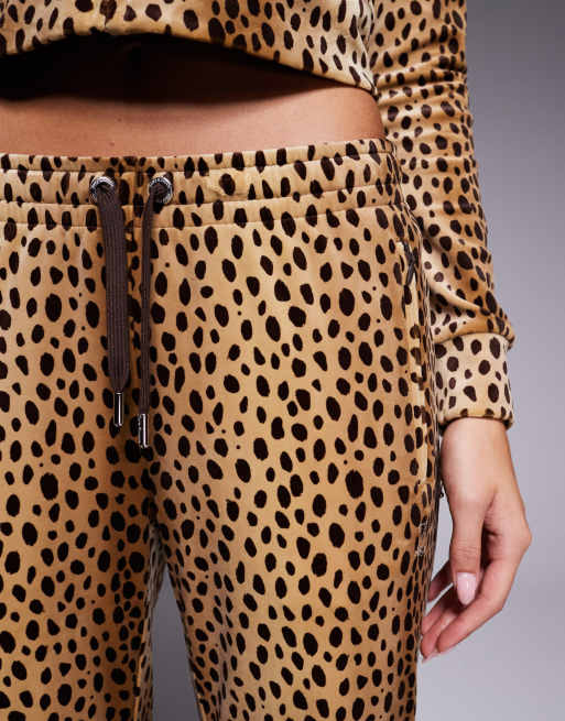 Juicy Couture x ASOS exclusive co-ord track pants natural cheetah brown, 5 of 5