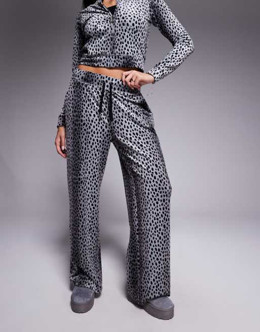 Juicy Couture x  ASOS exclusive co-ord track pants tonal cheetah black, 2 of 5