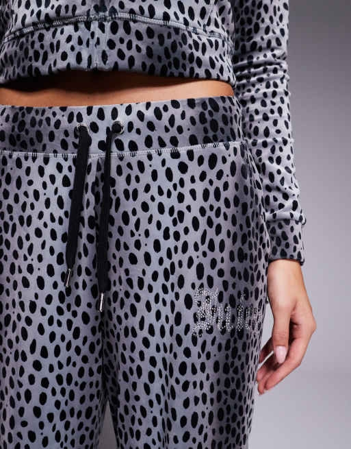 Juicy Couture x  ASOS exclusive co-ord track pants tonal cheetah black, 5 of 5