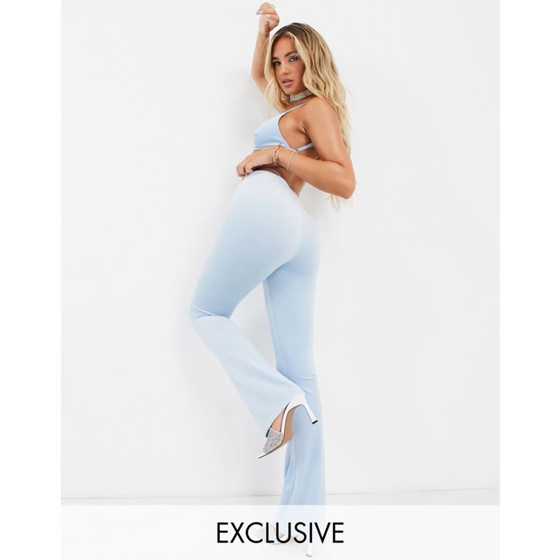 Coordinati QLydV Juicy Couture x - Pantaloni blu con dettaglio con barretta in coordinato 
