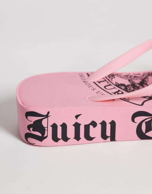 Juicy Couture - Y2K heritage - Sliders rosa con zeppa e logo con stemma, 3 di 4
