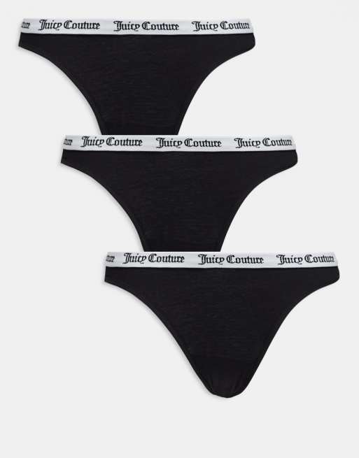 Juicy Couture – Zestaw 3 par czarnych fig