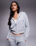 [Juicy Couture] Juicy Couture zip up hoodie in grey (part of a set) S Grey marle