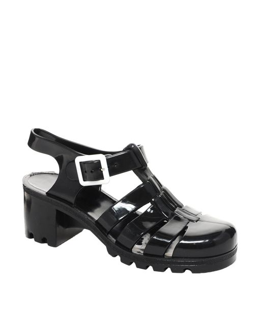 Juju | Juju Babe Black Heeled Jelly Sandals