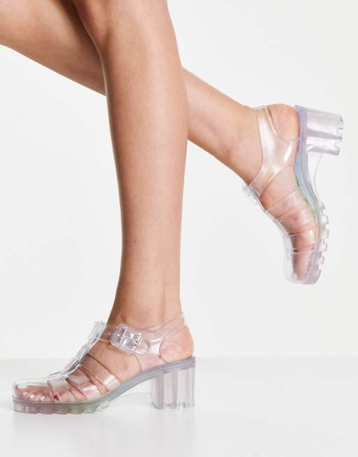 Clear store rainbow shoes