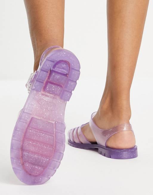 Juju - Scarpe basse in gomma lilla glitterato, 2 di 4