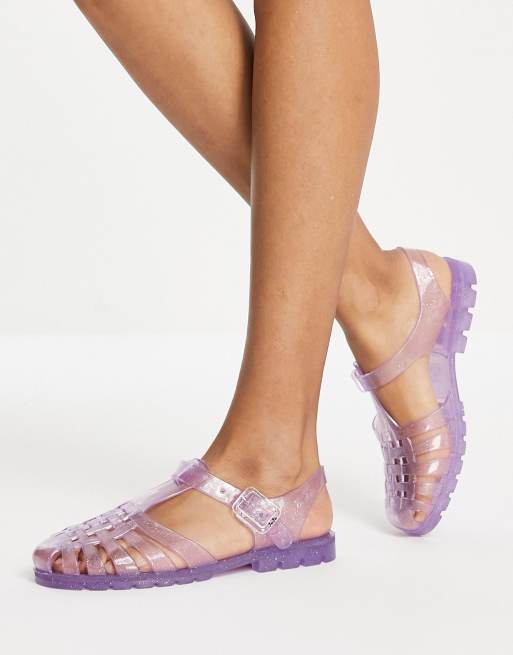 Juju - Scarpe basse in gomma lilla glitterato, 3 di 4