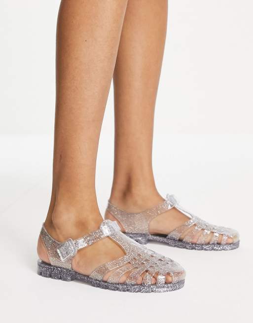 Juju - Scarpe basse in gomma trasparenti glitterate, 3 di 4
