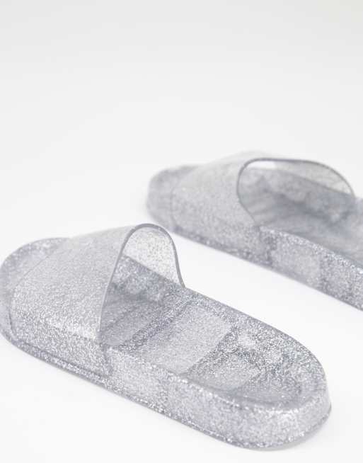 Juju – Silverfärgade platta jellyskor med glitter, 3 av 4