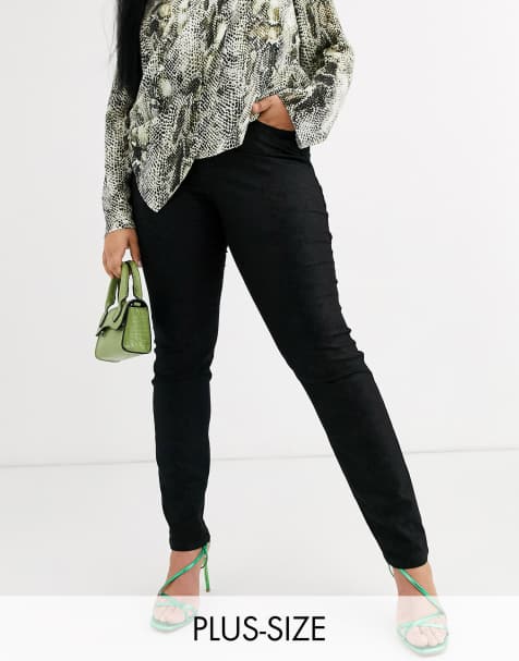 Junarose – Beschichtete Jeans in Kroko-Optik - view 1