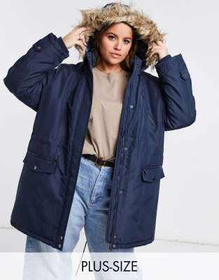 oasis faux fur trim hooded parka