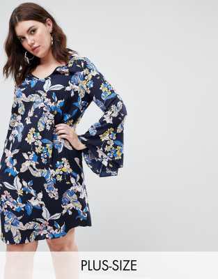 Junarose Floral Printed Shift Dress-Multi