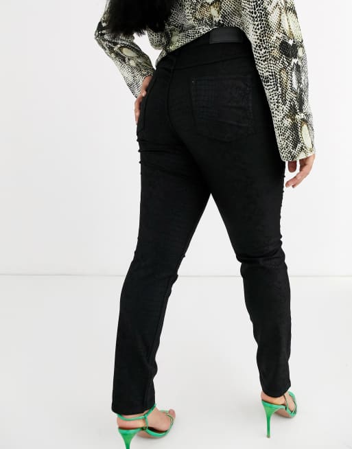 Junarose - Jeans med krokodillecoating, 2 af 4