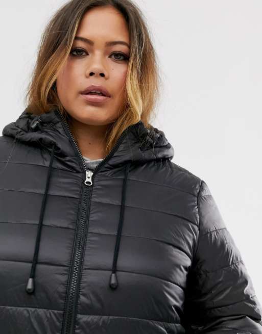 rapport grit Byblomst Junarose longline padded jacket | ASOS