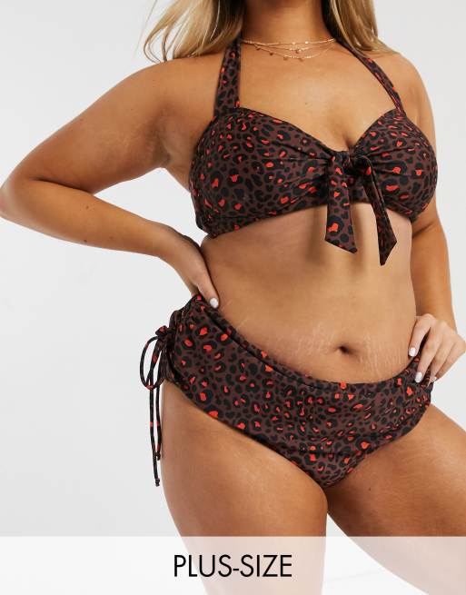 Junarose mix and match bikini set in leopard print ASOS