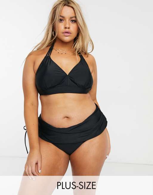 pessimist Ferie Hilsen Junarose mix and match tie back halterneck bikini in black | ASOS