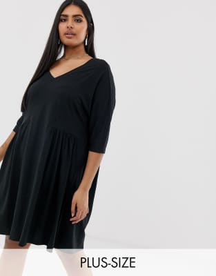 v neck jersey dress