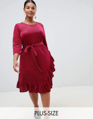 velvet frill dress