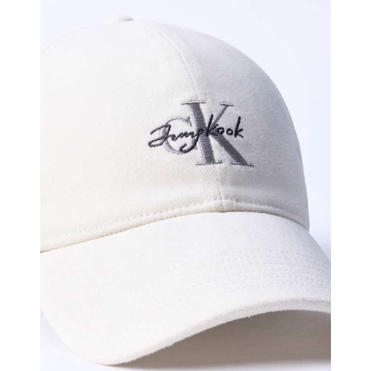 Jung Kook for Calvin Klein baseball cap in off-white | ASOS