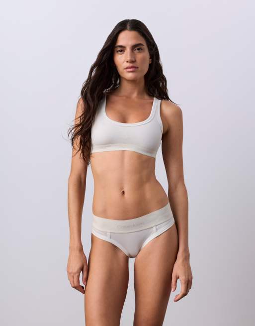 Calvin Klein x Jung Kook – Mieszaj i łącz – Zestaw w kolorze złamanej bieli: braletka i spodnie, 3 z 3