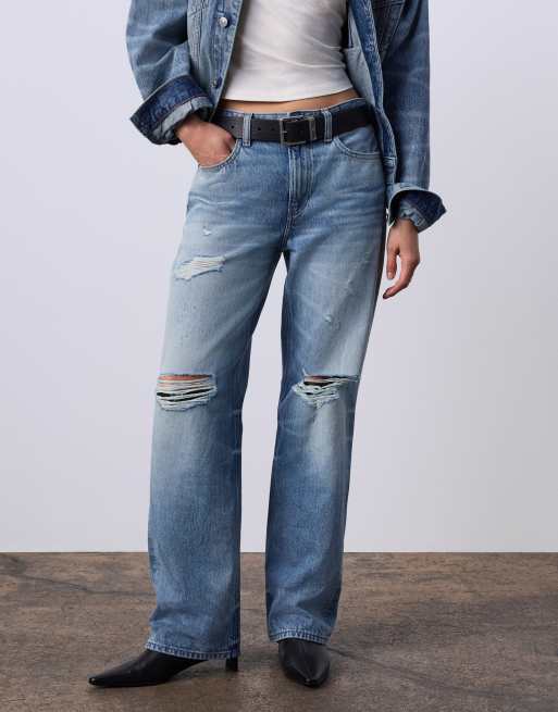 Jung Kook for Calvin Klein – Gerade geschnittene Jeans im Stil der
