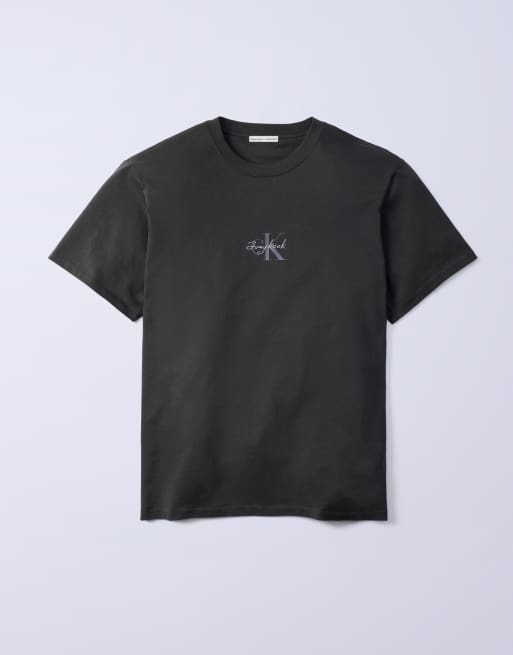 Jung Kook for Calvin Klein monogram graphic T-shirt in black | ASOS