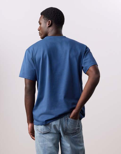 Jung Kook for Calvin Klein monogram graphic T-shirt in blue | ASOS