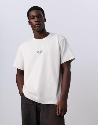 Jung Kook for Calvin Klein monogram graphic T-shirt in off-white
