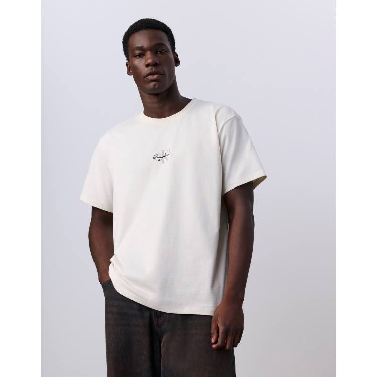 JUNGKOOK for   モノグラムＴシャツ 白 Jung Kook for Calvin Klein monogram graphic T-shirt in off-white