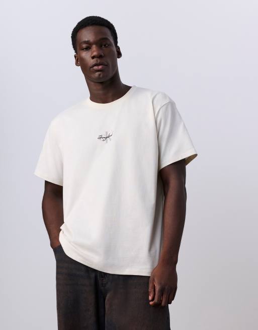 Jung Kook for Calvin Klein monogram graphic T-shirt in off-white