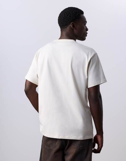 Jung Kook for Calvin Klein monogram graphic T-shirt in off-white