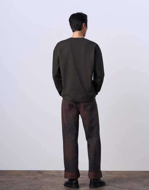 Jung Kook for Calvin Klein racing badge graphic long sleeve top in
