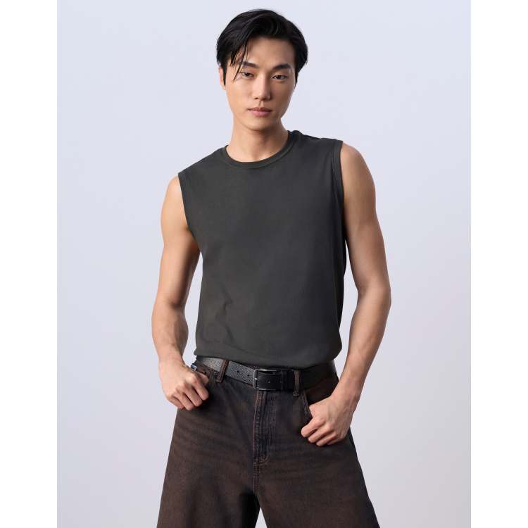   JUNG KOOK タンクトップ ノースリーブ Jung Kook for Calvin Klein tank top in black | ASOS