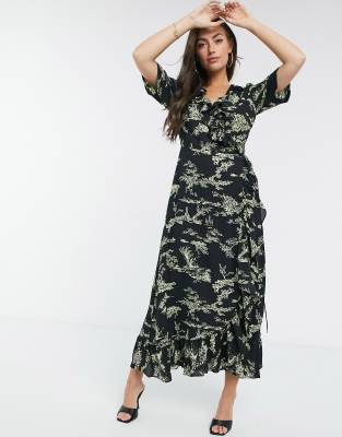image maxi wrap dress just female