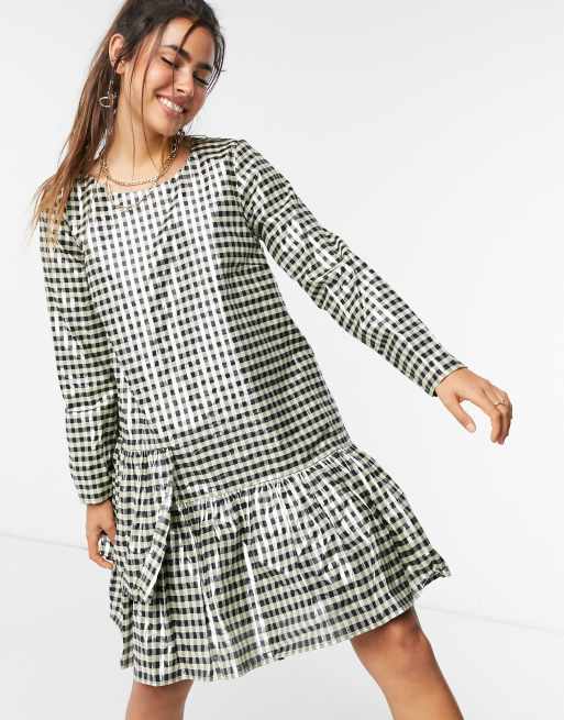 bouwen vergeven Richtlijnen Just Female Petrina metallic check mini dress in multi | ASOS