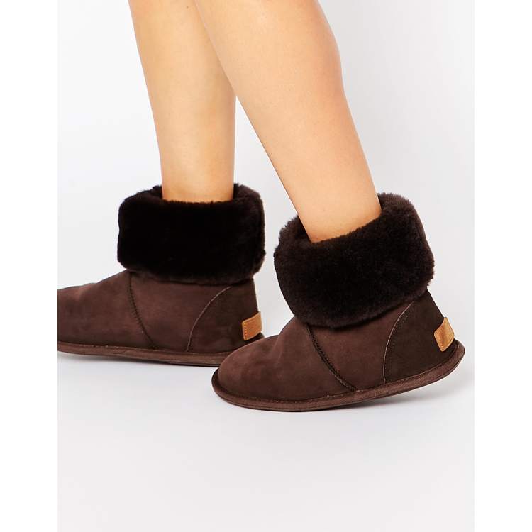 Just Sheepskin Albery Sheepskin Slipper Boots ASOS