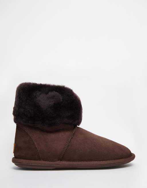 Just Sheepskin Albery Sheepskin Slipper Boots ASOS