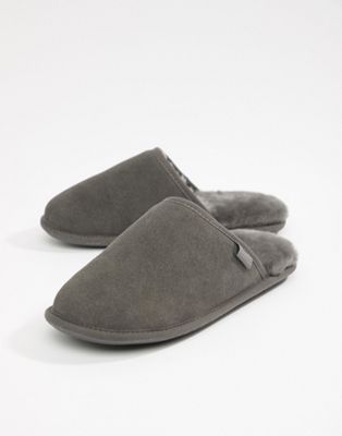just sheepskin suede slip on slippers
