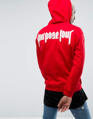 purpose tour hoodie red