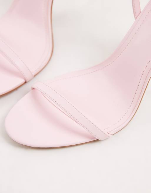 JW Pei Alivia double strap heeled sandals in baby pink, 4 of 5